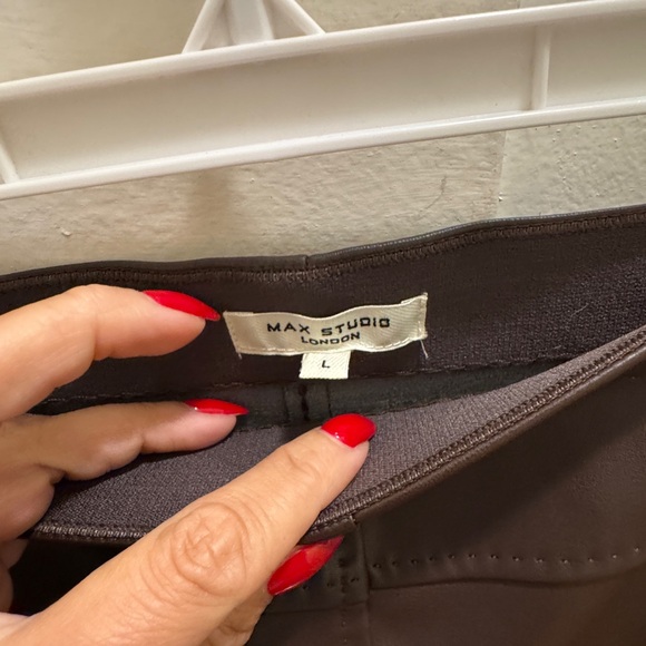 Max Studio Faux Leather Miniskirt | Size.:  L - Picture 3 of 4